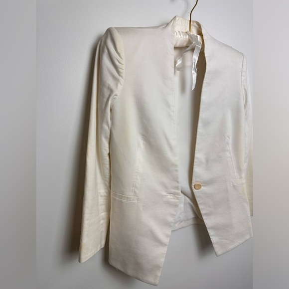 Helmut Lang White Cotton Blazer - Picture 7 of 7